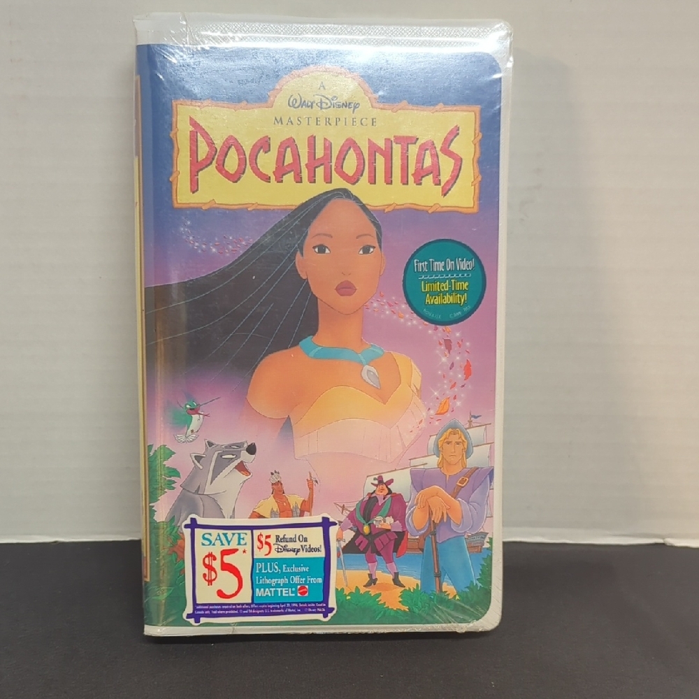 Disney Pocahontas Sealed VHS Clamshell Tape